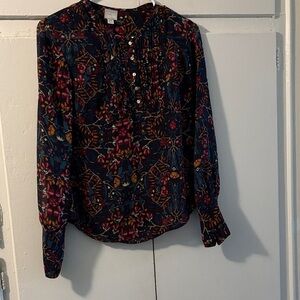 Converse Women's Floral Blouse - Red and Blue